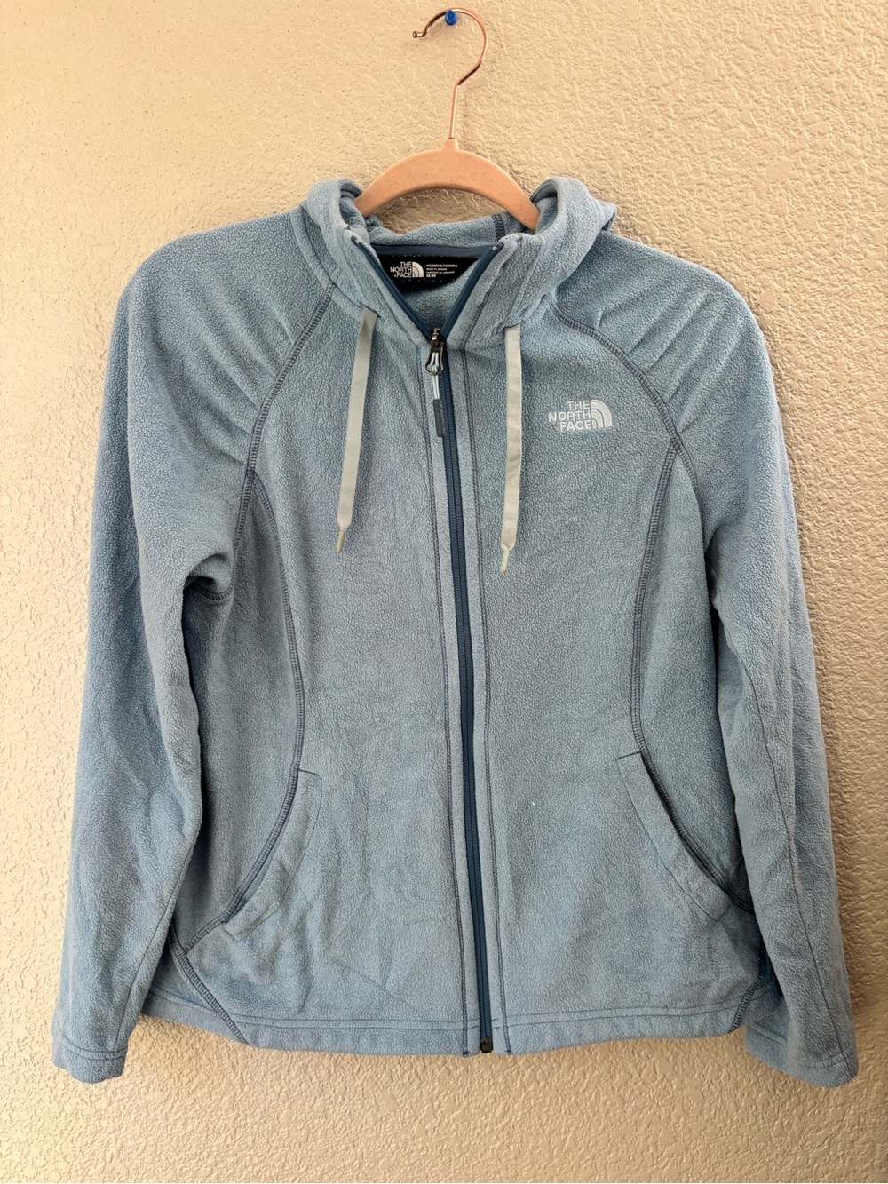 The North Face Women's Dusty Blue Full-Zip Teddy Fleece Jacket